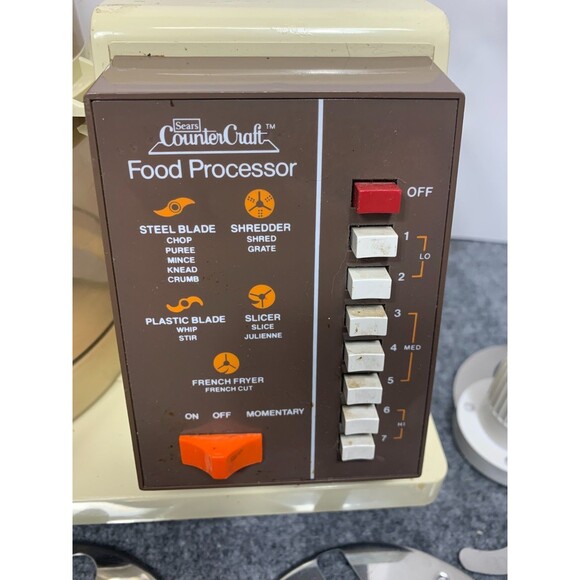 Vintage Sears Kenmore 7 Speed Food Processor model 400.823603 WORKS EB-753 - Picture 8 of 9